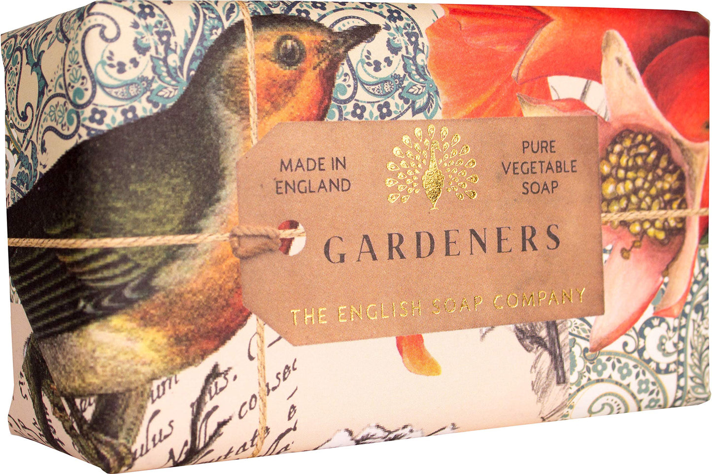 The English Soap Company Anniversary Wrapped Bar, Exfoliating Shea Butter Soap, Exfoliating Soap Bar for Body, Gardeners Pink Grapefruit Scent 0.42 Beauty & Personal Care The English Soap Company