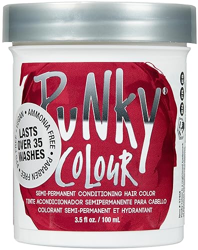 Punky Poppy Red Semi Permanent Hair Color - Vegan & Cruelty-Free Conditioning Red Hair Dye, Lasts Up to 35 Washes, 3.5 fl oz Beauty & Personal Care Punky