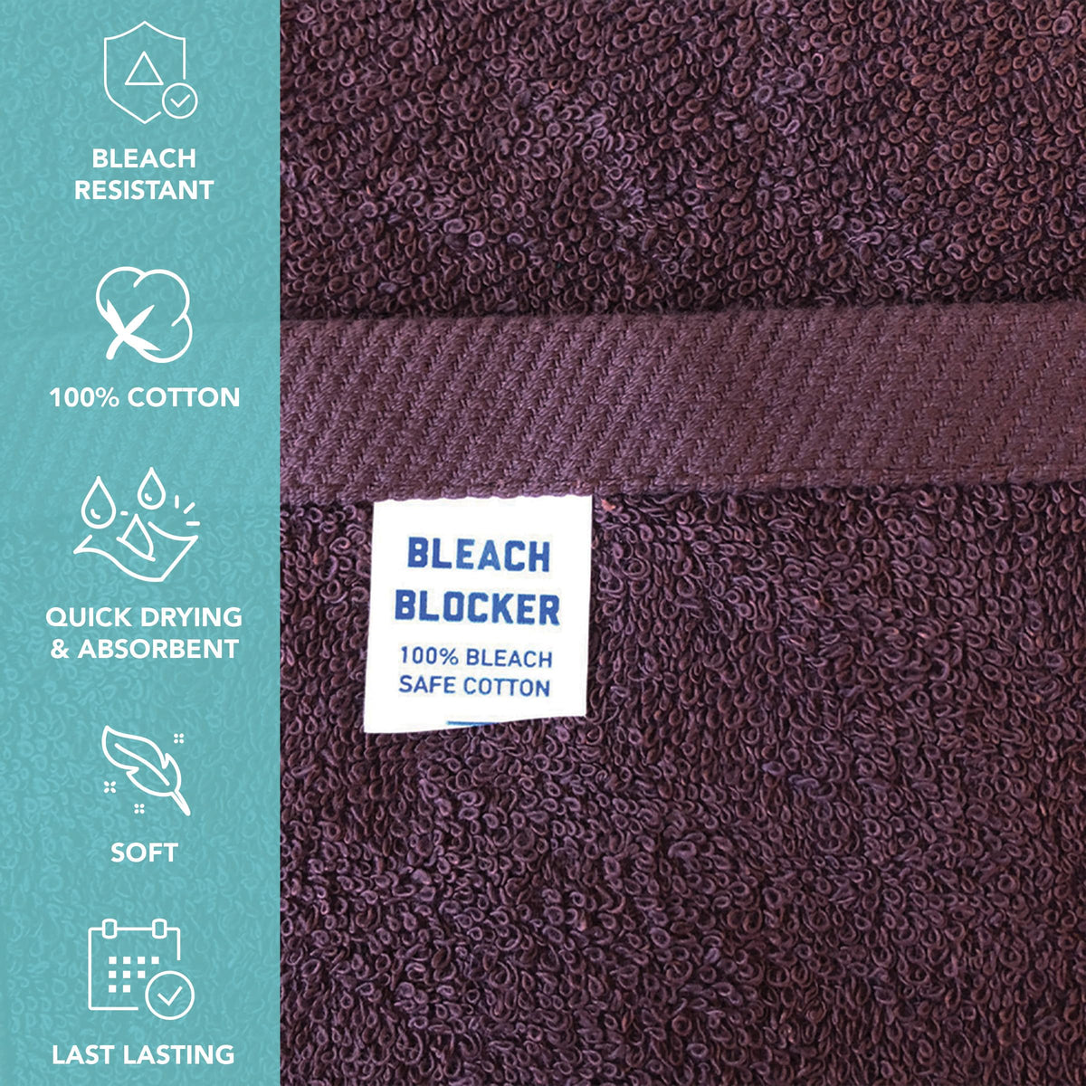 Arkwright Bleach Proof Salon Towels - Pack of 12 - Highly Absorbent, 100% Cotton, Quick Dry Spa Face Towel for Hair Stylist, Barber, Pedicure, and