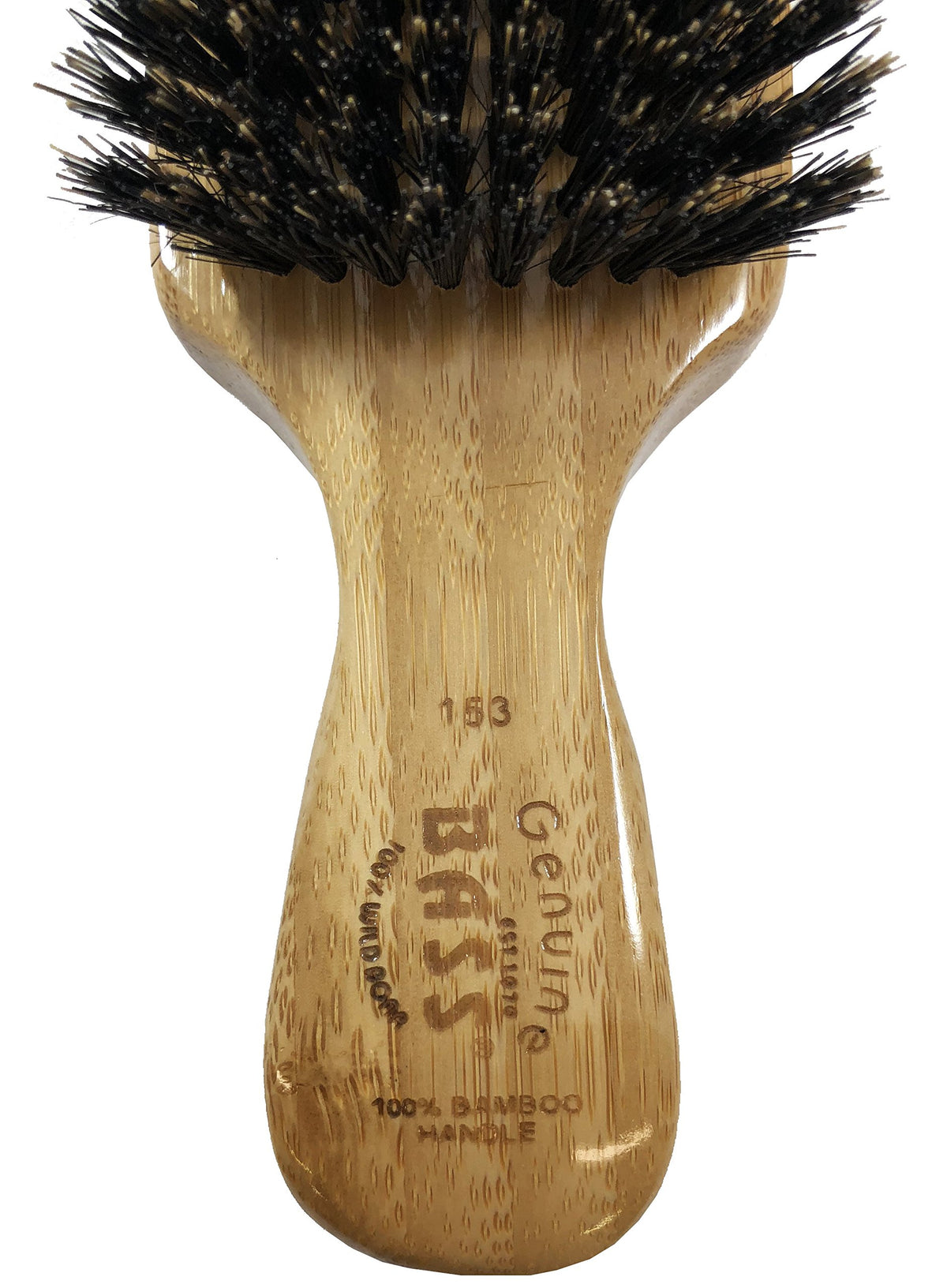 Bass Brushes 100% Wild Boar Bristle Classic Men's Club Style Hair Brush, with 100% Pure Bamboo Handle, Shines, Conditions, and Polishes. Model #153