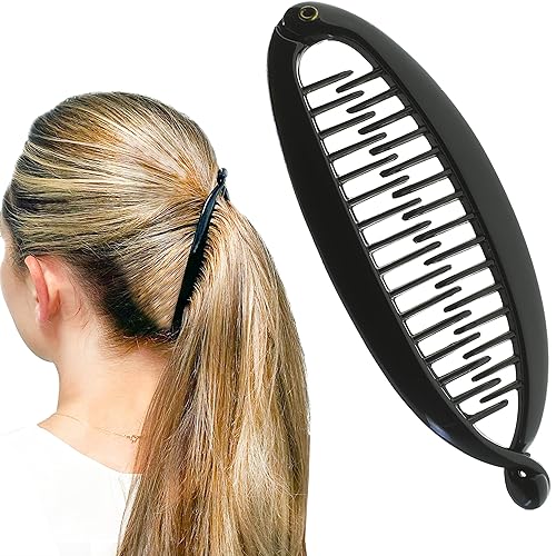 Camila Paris NV137 4.5 inch French Banana Clip Hair Comb Classic Girls Updo Flexible Ponytail Holder Interlocking Banana Combs, Fashion Durable Beauty & Personal Care Camila