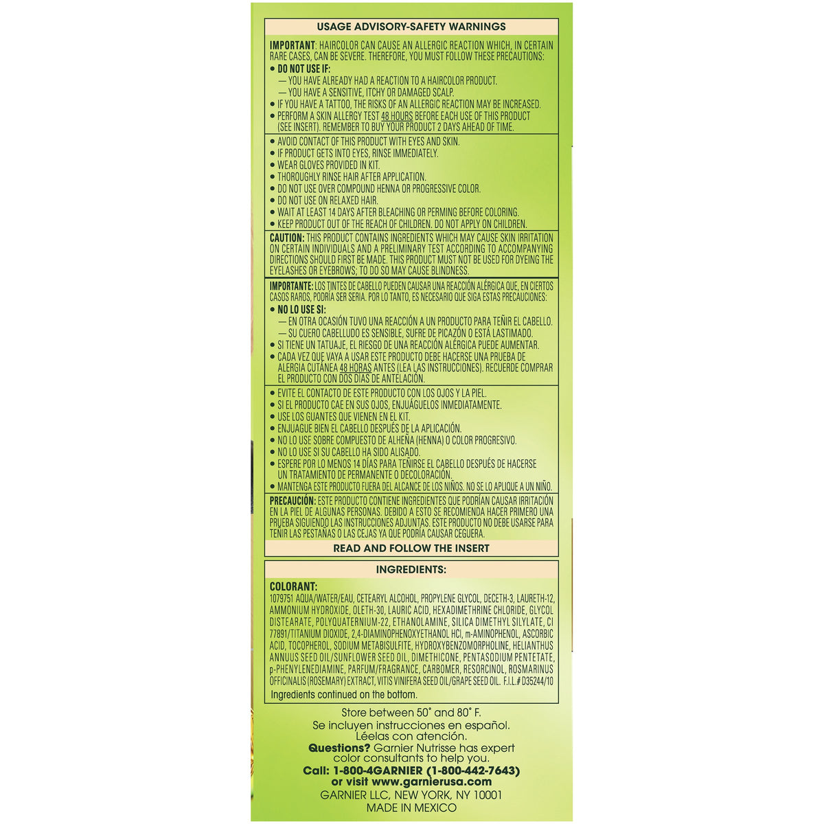Garnier Nutrisse Ultra Color Nourishing Hair Color Creme, LB2 Ultra Light Natural Blonde (Packaging May Vary)