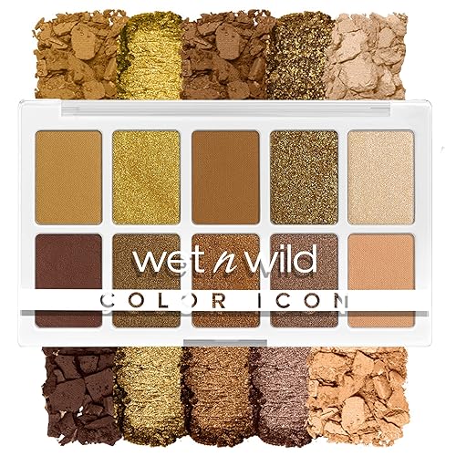 wet n wild Color Icon 10-Pan Eyeshadow Makeup Palette, Yellow Call Me Sunshine, Long Lasting, Shimmer, Metallic, Glittery, Matte, Rich Smooth Pigment Beauty & Personal Care wet n wild