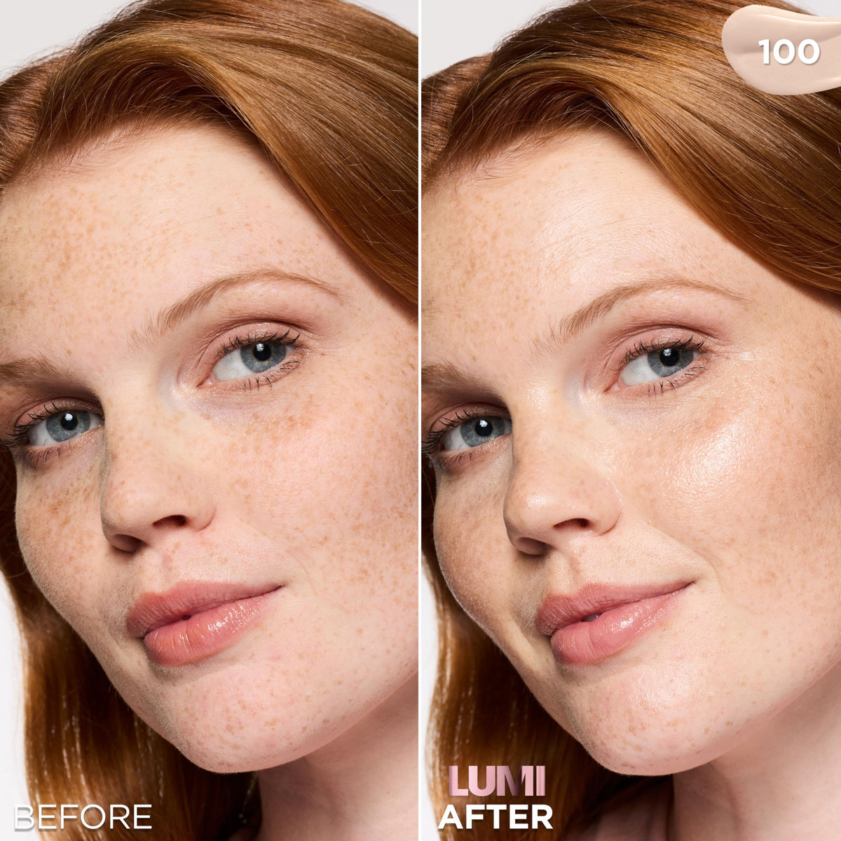 L'Oreal Paris Lumi Le Glow Tint Fluide Teinte, Lightweight Fluid Tint That Glow Like An Illuminator & Cover Like A Foundation, Cool/Froid 100, 0.84 Fl