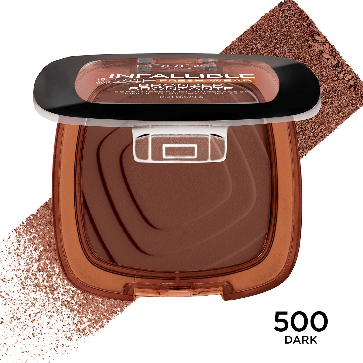 L'Oreal Paris Infallible Up to 24H Fresh Wear Soft Matte Longwear Bronzer. Waterproof, heatproof, Transfer, humidity and sweatproof, Dark, 0.31 oz Beauty & Personal Care L'Oreal Paris