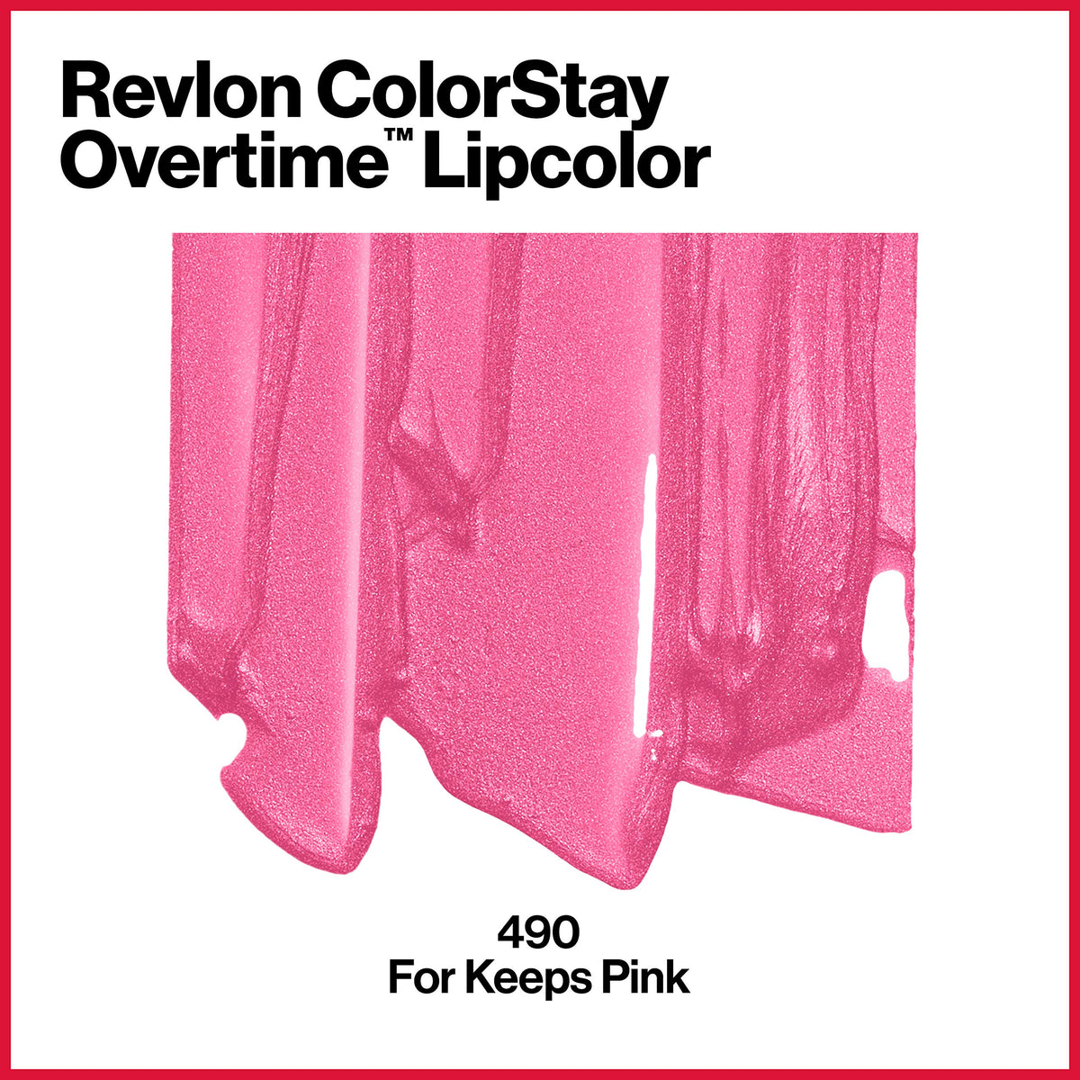 REVLON Liquid Lipstick with Clear Lip Gloss, ColorStay Face Makeup, Overtime Lipcolor, Dual Ended with Vitamin E in Pink, For Keeps Pink (490), 0.07 Beauty & Personal Care REVLON