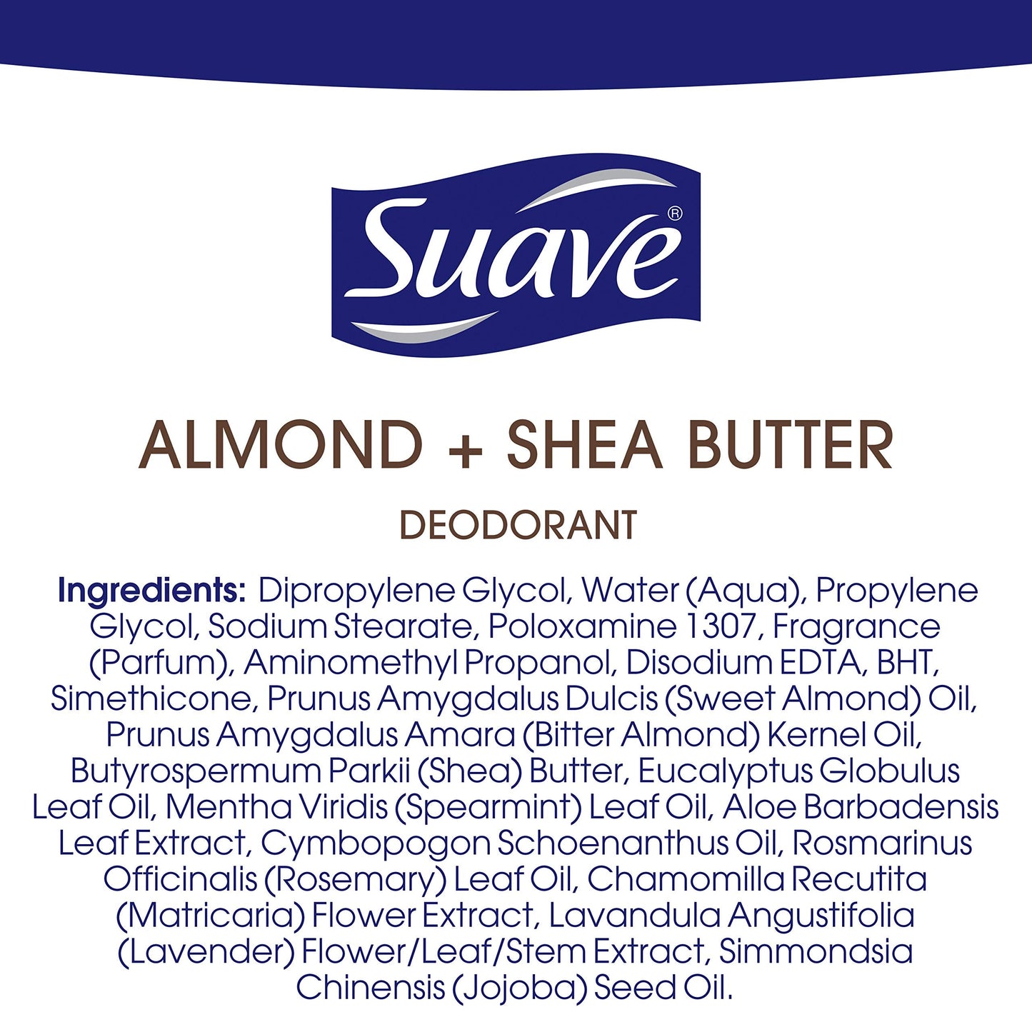 Suave Aluminum Free Deodorant for Women 24-Hour Odor Protection Almond & Shea Butter Cruelty-Free 2.6 oz Beauty and Personal Care Suave