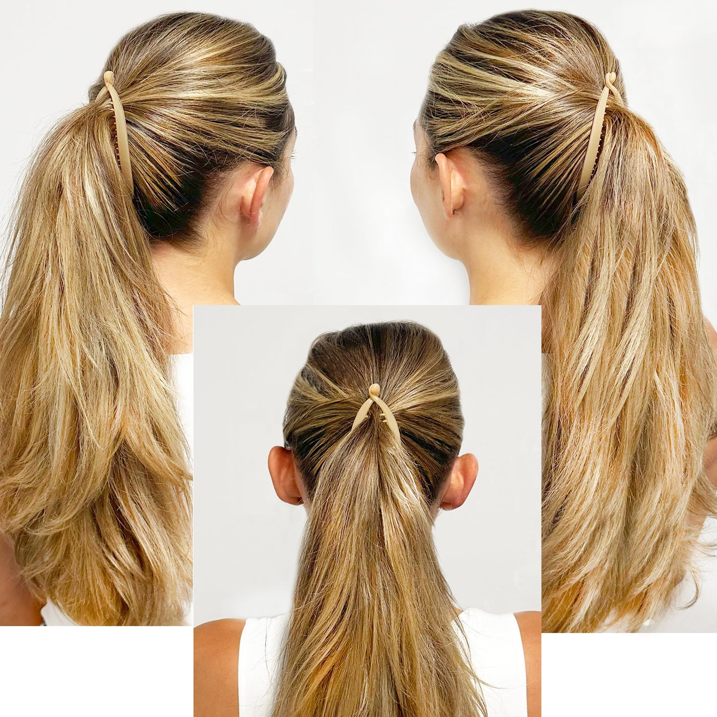 Camila Paris CP3133 4.5 inch French Banana Clip Hair Comb Classic Girls Updo Flexible Ponytail Holder Interlocking Banana Combs, Fashion Durable Beauty & Personal Care Camila