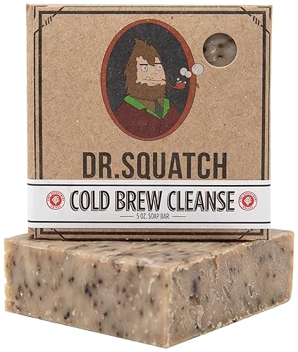 Dr. Squatch Cold Brew Cleanse Coffee Soap Bar - Blend of Shea Butter, Salt, Kaoilin Clay, and Some Top Notch Coffee Beans - Organic Handmade in USA Beauty & Personal Care Dr. Squatch