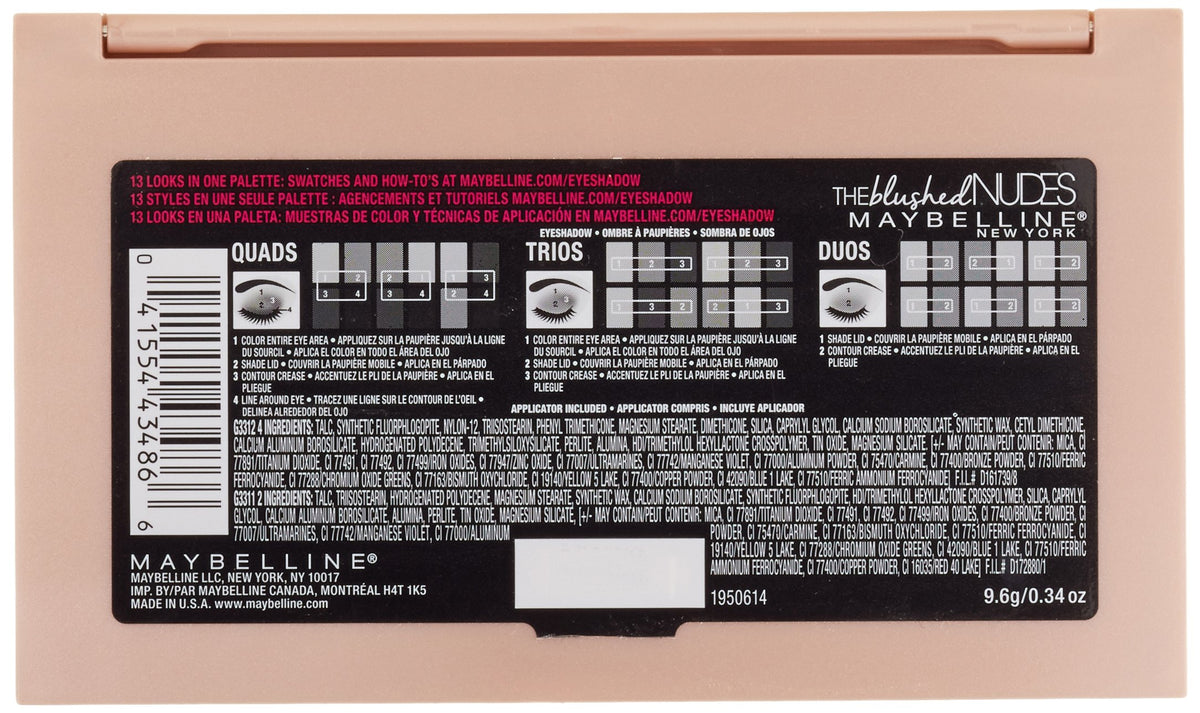 Maybelline New York The Blushed Nudes, 0.34 Ounce