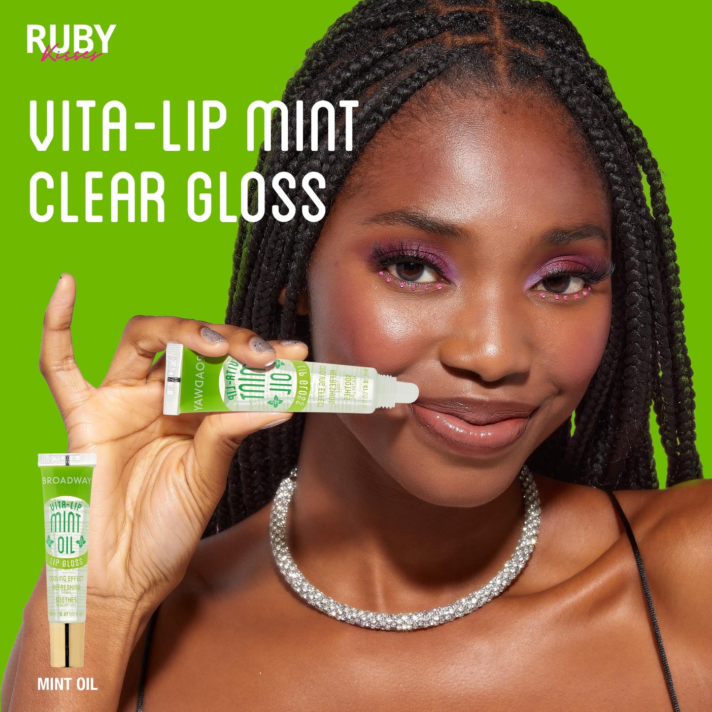 Ruby Kisses Broadway Vita-Lip Clear Lip Gloss (Mint Oil 48 Pack), Ultra-Hydrating & Soothing Formula with Vitamin Oils, High-Shine Non-Sticky Finish Beauty & Personal Care Ruby Kisses