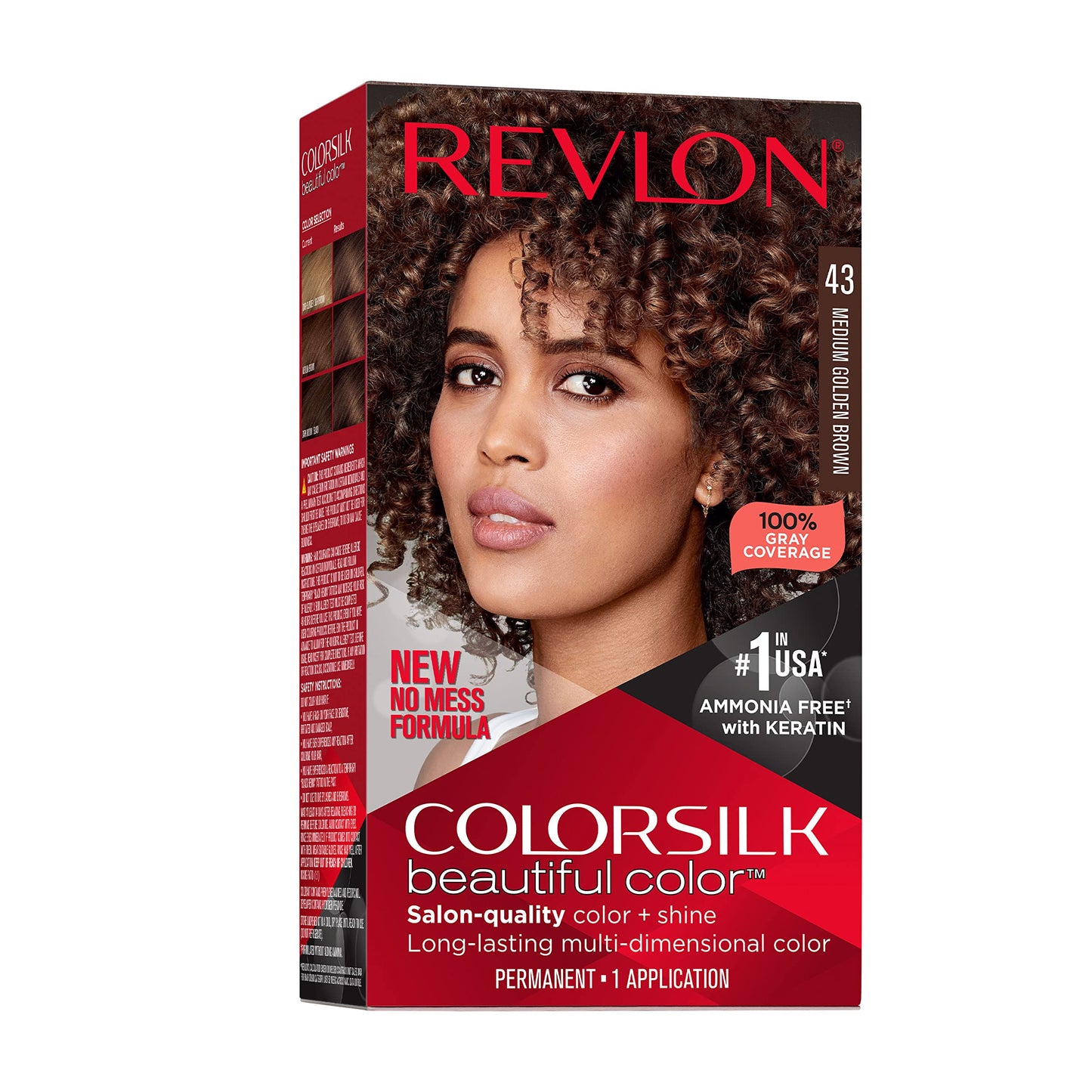 Revlon Colorsilk Beautiful Color Permanent Hair Color, Long-Lasting High-Definition Color, Shine & Silky Softness with 100% Gray Coverage, Ammonia Beauty & Personal Care REVLON