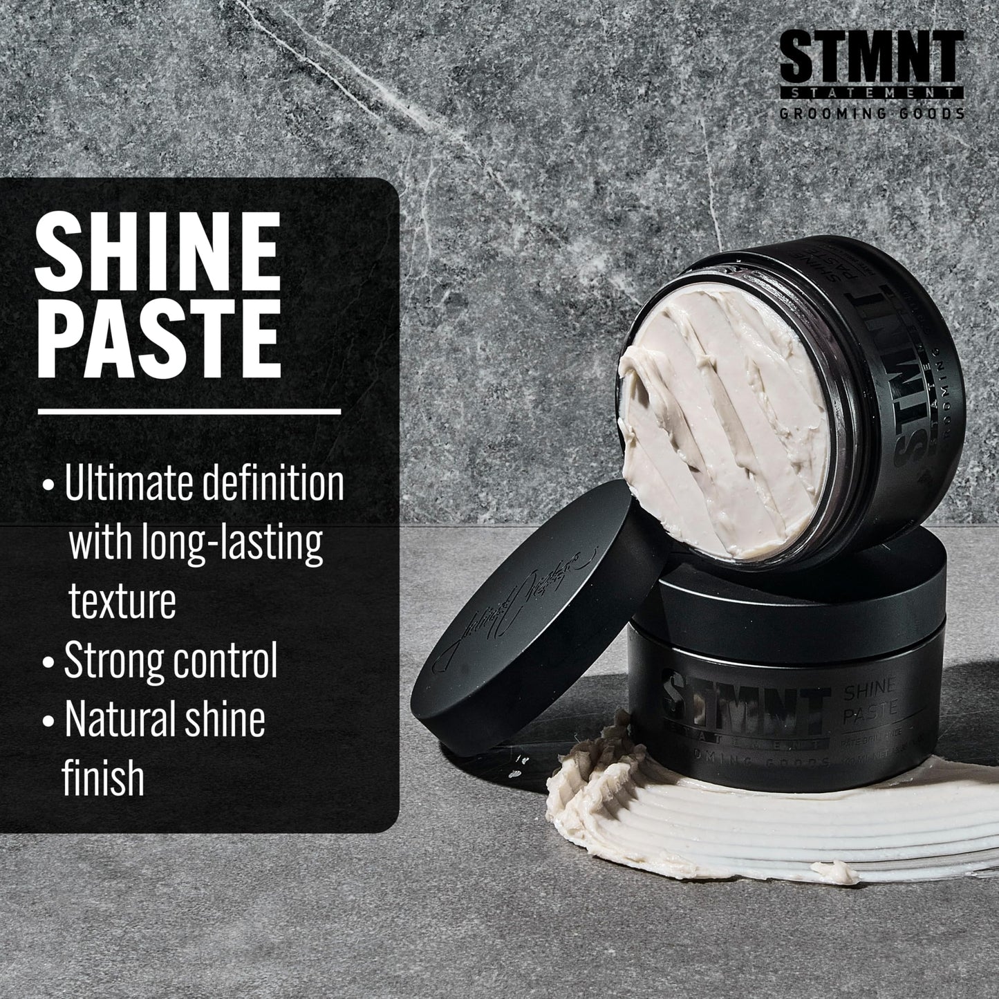 STMNT Grooming Goods Shine Paste, 3.38 oz | Natural Shine Finish | Strong Control | Non-Greasy Formula Beauty & Personal Care STMNT