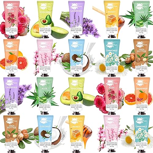 20 Pack Lotion for Women, Body Lotion for Dry Skin,Easter Basket Stuffers Girls,Gifts for Women,Teacher Gifts,Travel Size Lotion, Natural Fragrance Beauty & Personal Care DBEAUTYM