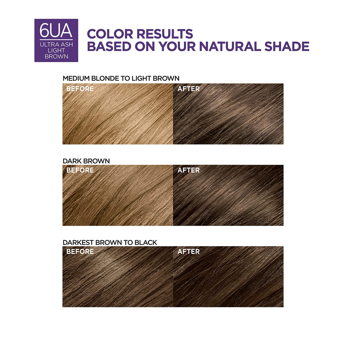 L'Oreal Paris Cool Supreme Permanent Hair Color, Ash, Ultra Ash Light Brown 6UA Beauty & Personal Care L'Oreal Paris