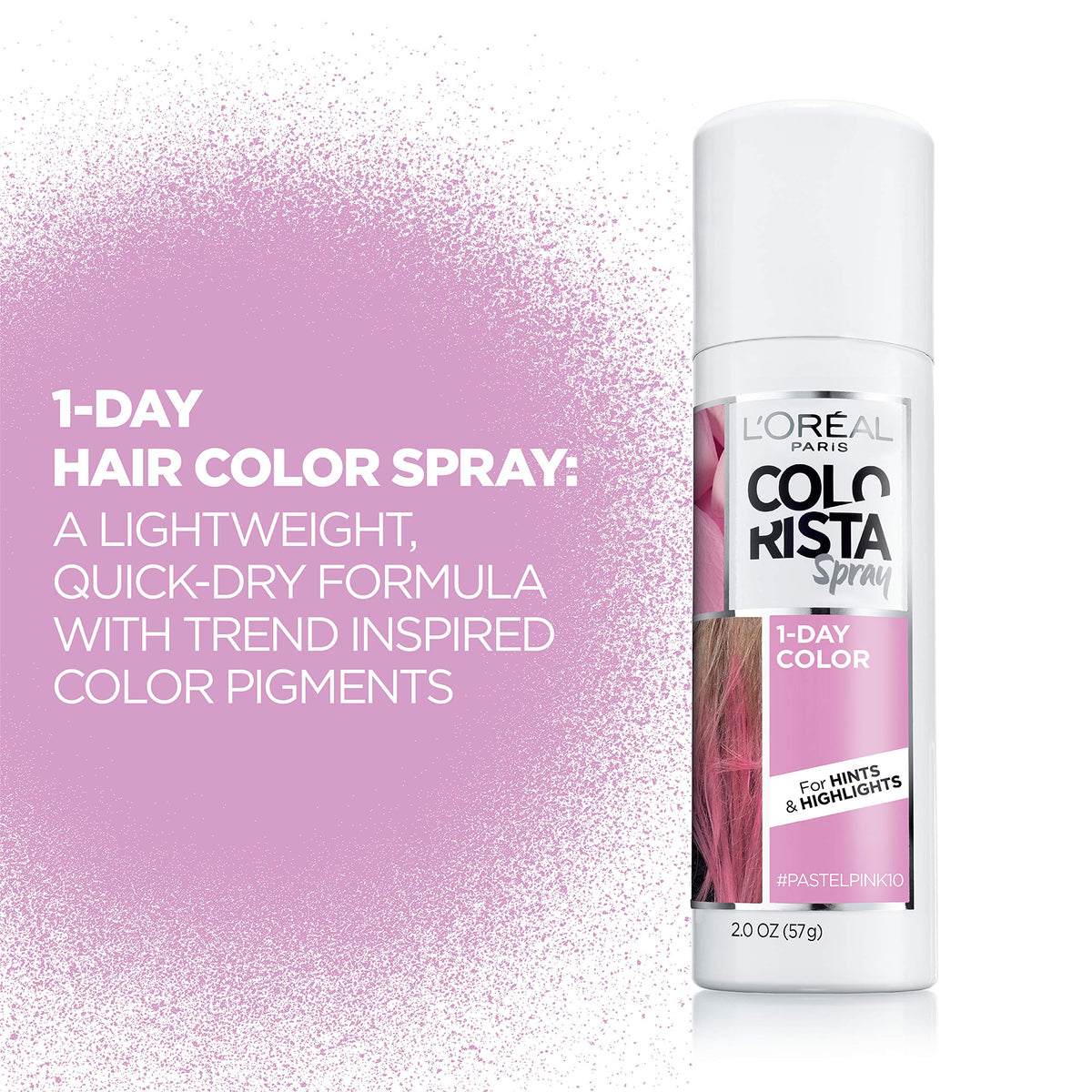 L’Oréal Paris Hair Color Colorista 1-Day Spray, Pastelpink, 2 Ounce Beauty & Personal Care L'Oreal Paris