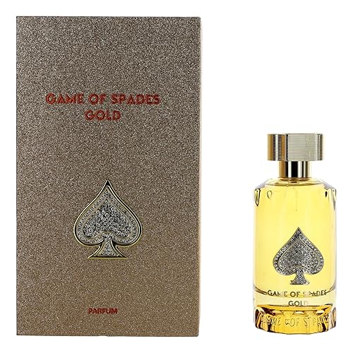 Jo Milano Game of Spades Gold Parfum Spray | 3.4 oz (100ml) | Fruity, Amber, Sweet, Musky, Patchouli Scent | Long Lasting Fragrance for Men and Women Beauty & Personal Care Jo Milano