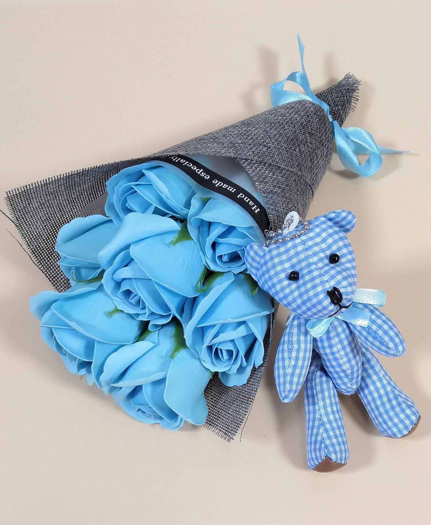 Abbie Home Rose Bouquet 7 Scented Soap Flower Gift Box with Cute Teddy Bear for Her Girlfriend Teen Girls Anniversary, Birthdays, Valentine's Day Beauty & Personal Care Abbie Home