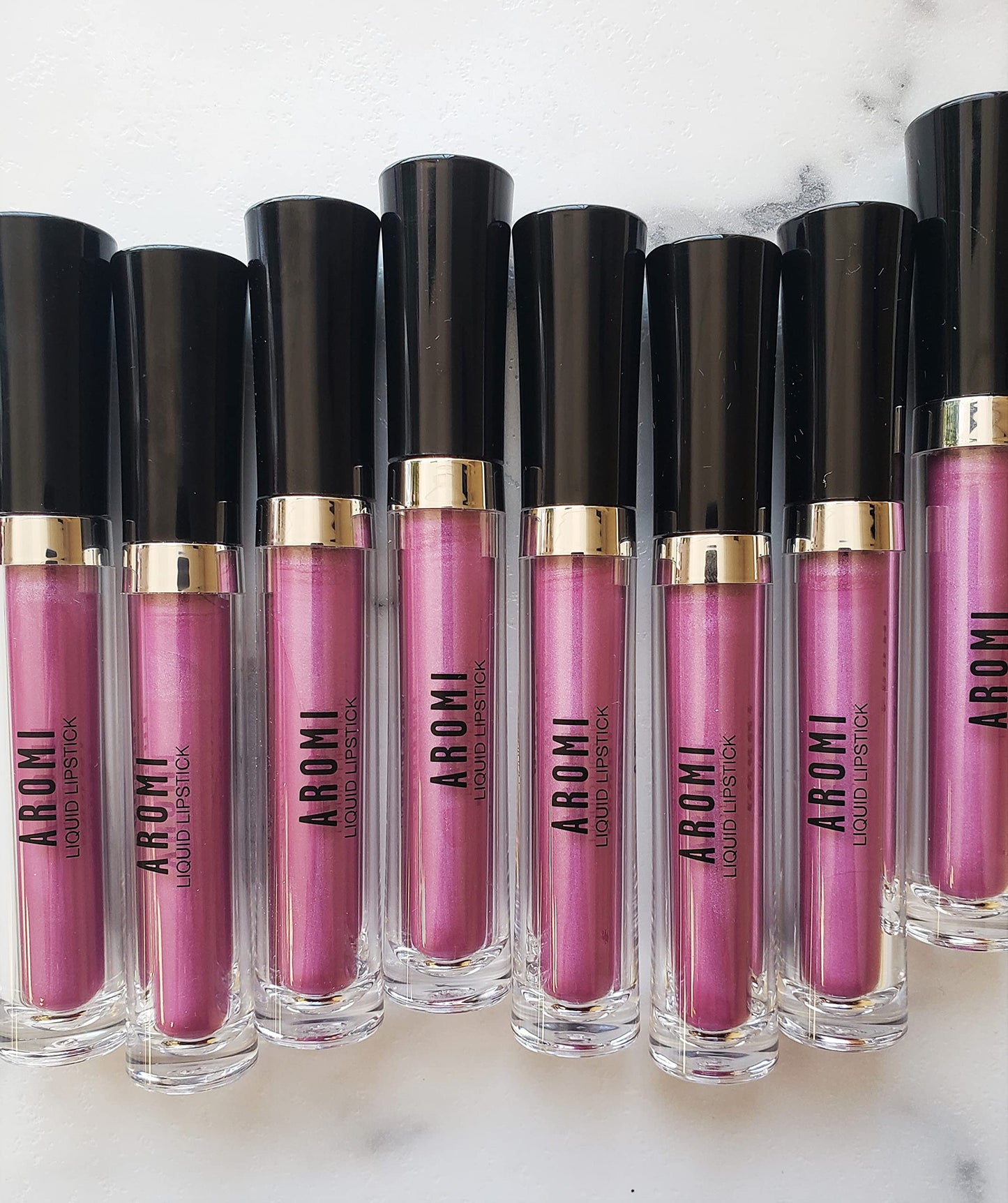 Aromi Berry Fuchsia Metallic Liquid Lipstick | Magenta Pink Lip Color with Shimmery Finish, Vegan, Cruelty-free, Long-Lasting, Smudge Proof (Opal Beauty & Personal Care Aromi
