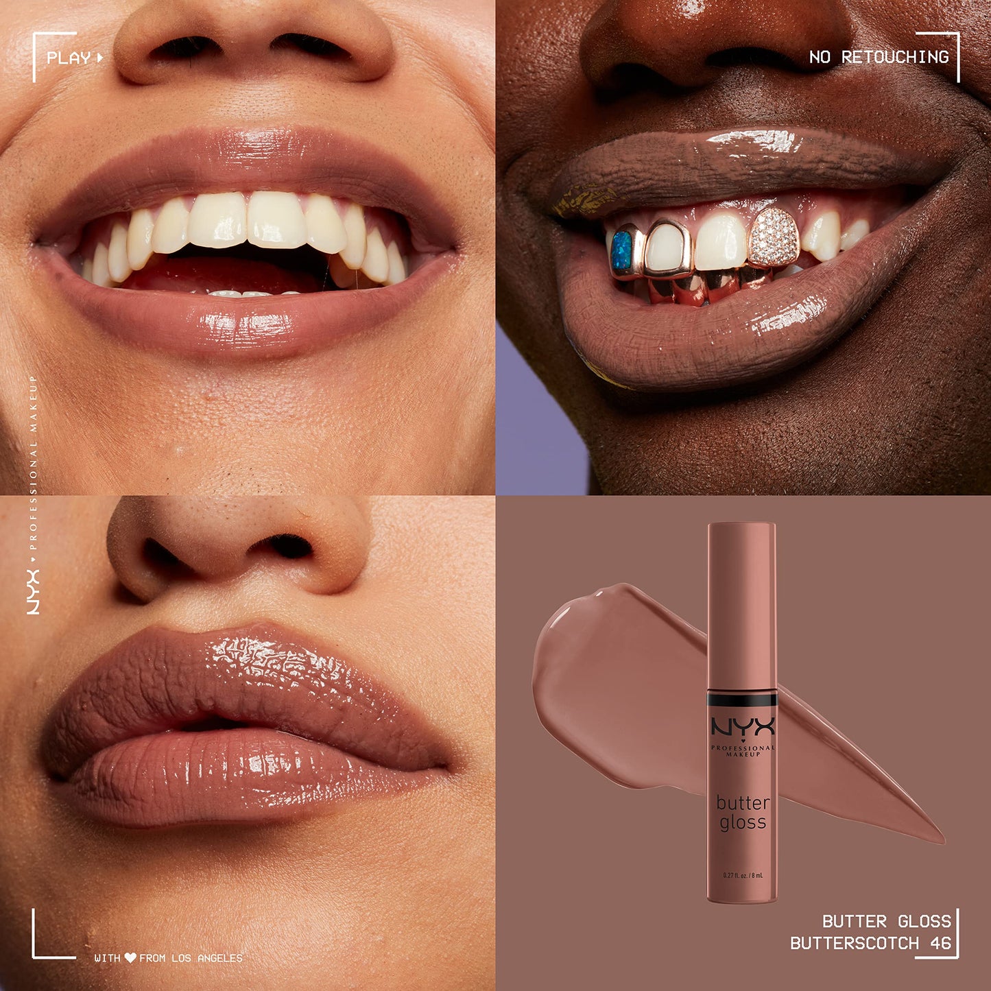 NYX PROFESSIONAL MAKEUP Butter Gloss Brown Sugar, Non-Sticky Lip Gloss - Butterscotch (Neutral Light Brown) Beauty & Personal Care NYX PROFESSIONAL MAKEUP