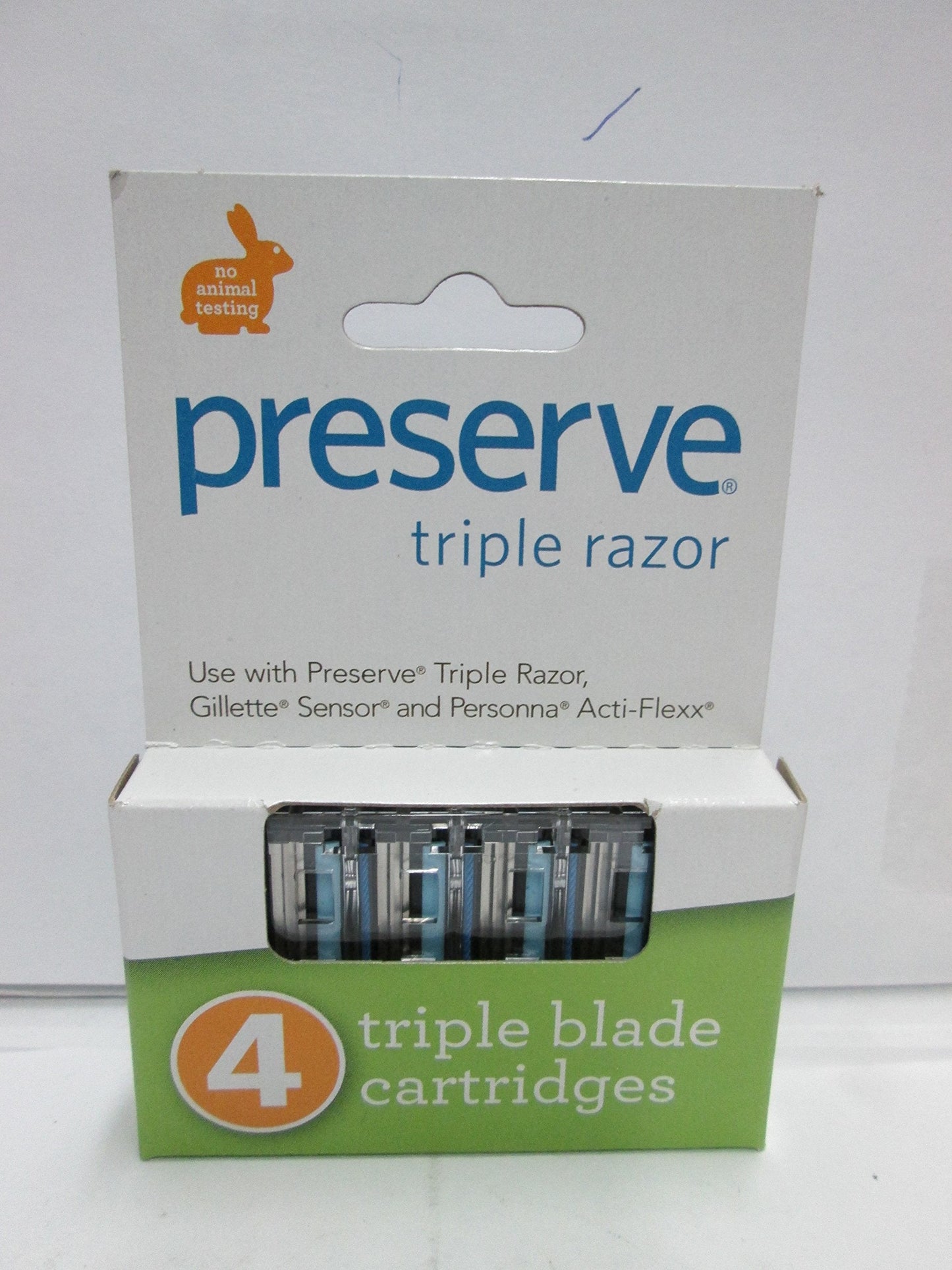 Preserve PRE-5091P2 Triple Razor Replacement Blade44; 4-Pack. This multi-pack contains 2 packs. Beauty and Personal Care Preserve
