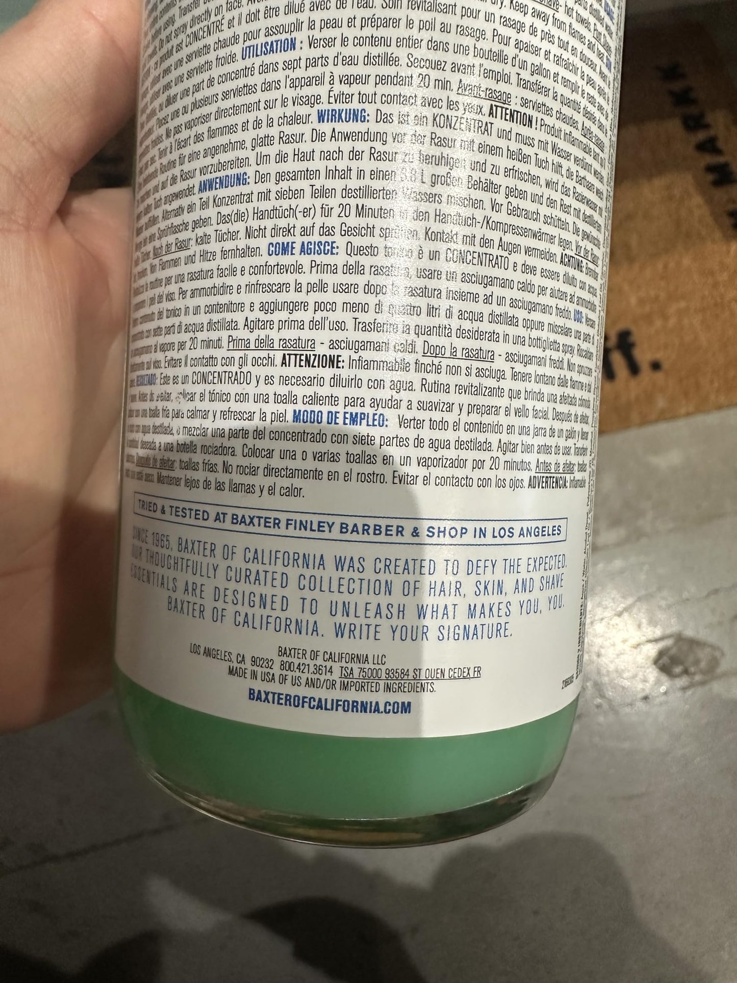 Baxter of California Shave Tonic For Men | Non-Drying | Hydrate & Strengthen | Aloe Extract and Eucalyptus | 4 fl oz. Beauty & Personal Care Baxter of California