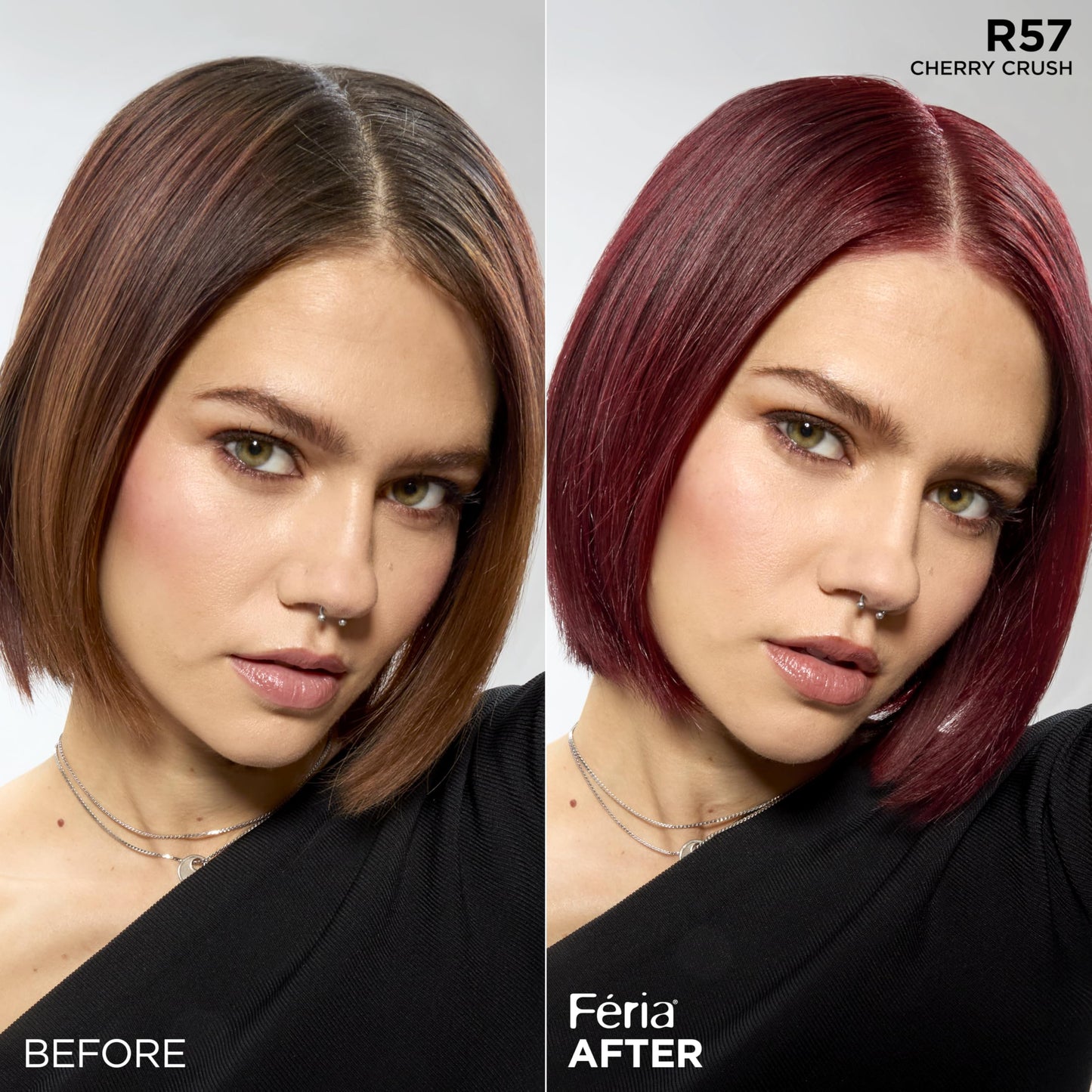 L'Oreal Paris Feria Multi-Faceted Shimmering Permanent Hair Color, R57 Intense Medium Auburn, Hair Dye Kit, Pack of 2 Beauty & Personal Care L'Oreal Paris