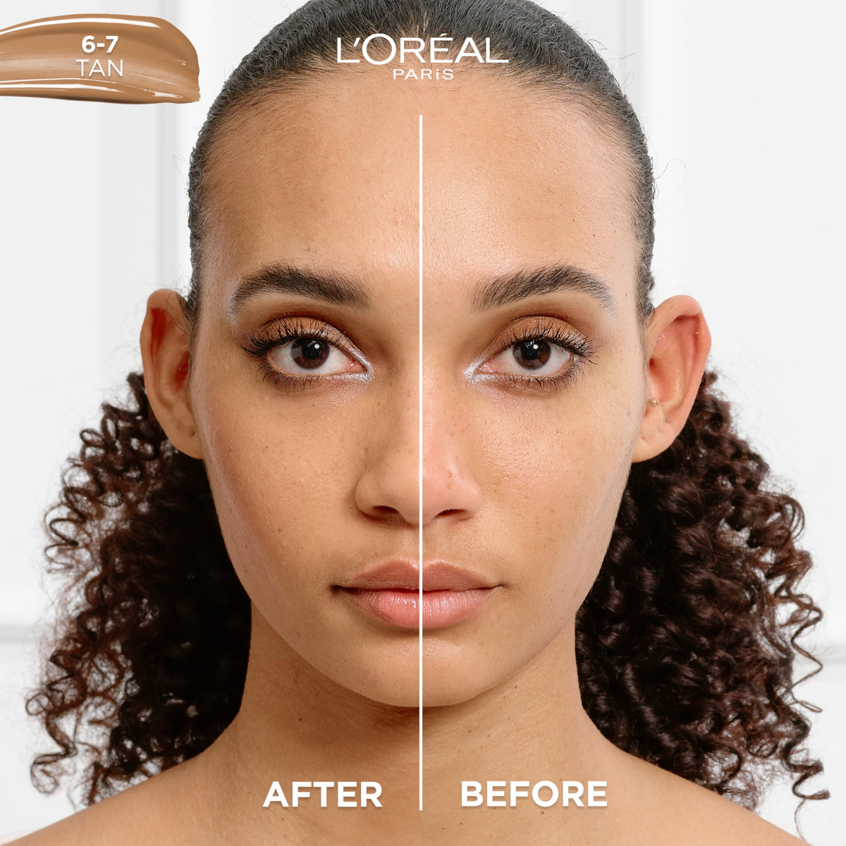 L'Oreal Paris True Match Nude Hyaluronic Tinted Serum Foundation with 1% Hyaluronic acid, Tan 6-7, 1 fl. oz.