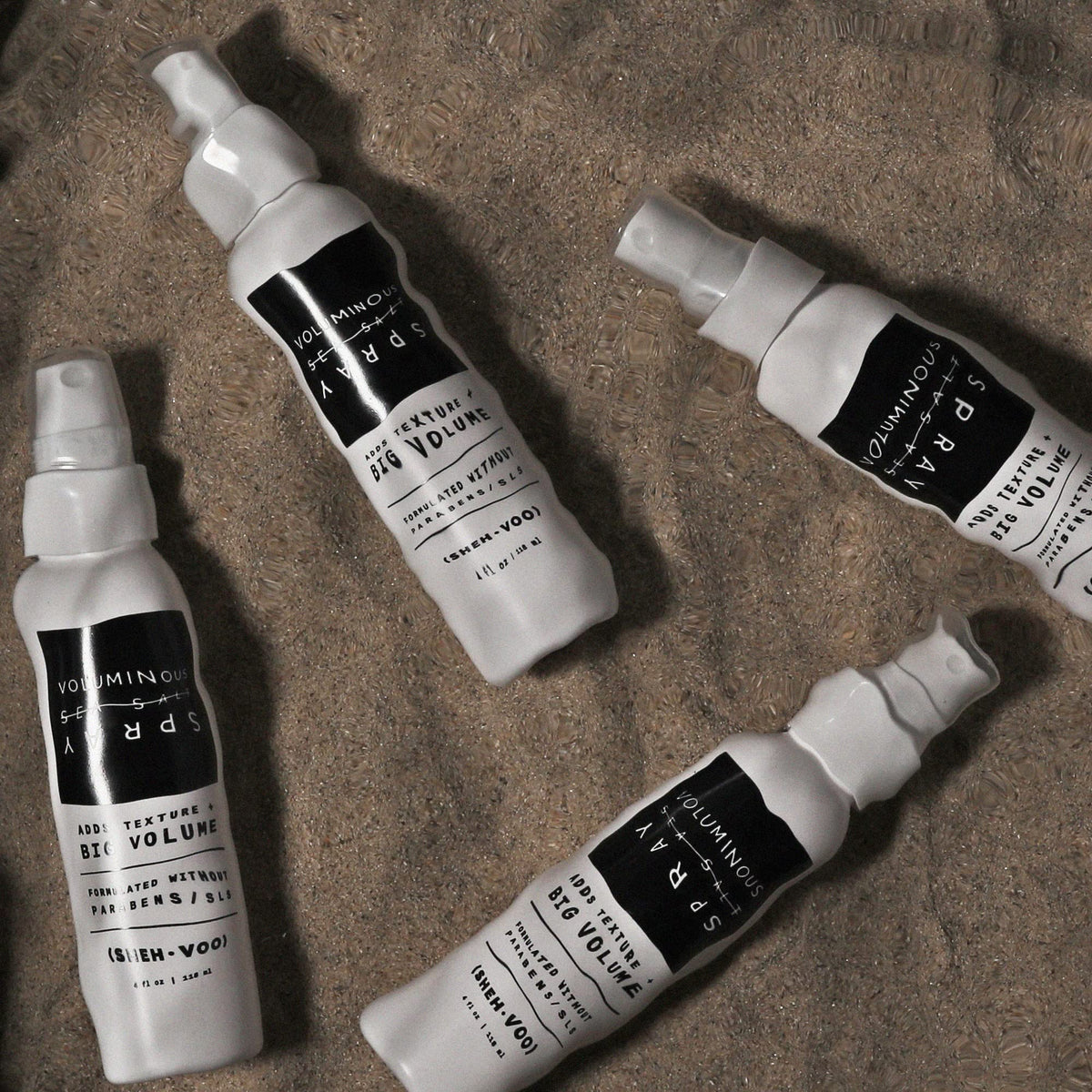 (SHEH•VOO) Sea Salt Spray - Voluminous Texturizing Spray - UV + Heat Protection - Paraben & SLS Free (4 fl oz) Beauty & Personal Care (SHEHVOO)