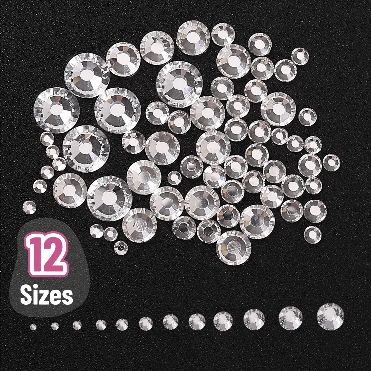 Mr. Pen - 2000 Pcs Rhinestones with Pick Up Tweezer & Picking Pen, Flat Back Round Rhinestones for Crafts, Face Gems, Nails & Makeup Beauty & Personal Care Mr. Pen