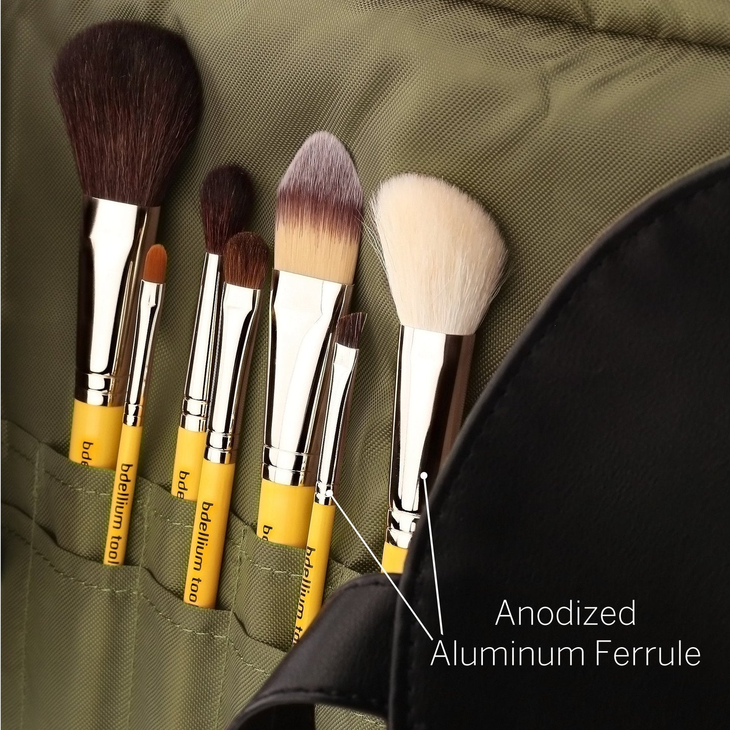 Bdellium Tools Professional Makeup Brush Studio Series - Basic 7pc. Brush Set with Roll-Up Pouch Beauty & Personal Care BDELLIUM TOOLS