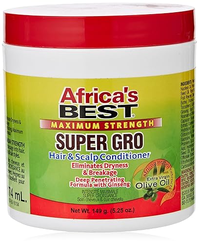 Africa's Best Maximum Strength Super Gro Hair & Scalp Conditioner, 5.25 oz Beauty & Personal Care Africa's Best