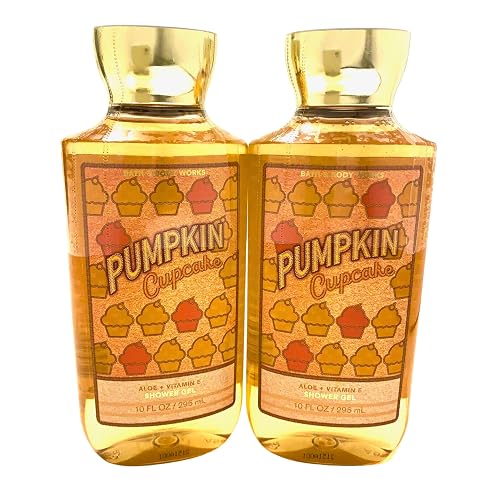 Bath & Body Works Shea + Vitamin E Shower Gel, Set of 2, 10oz Each (Pumpkin Cupcake) Beauty & Personal Care Bath & Body Works