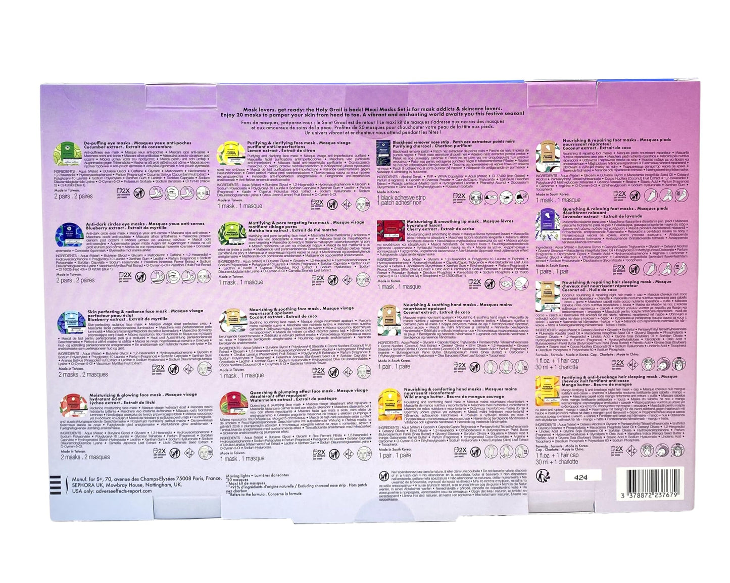 SEPHORA Favorites Limited Edition Holy Sheet! Mask Set - 20 Face & Body Must-Have Masks Beauty & Personal Care SEPHORA