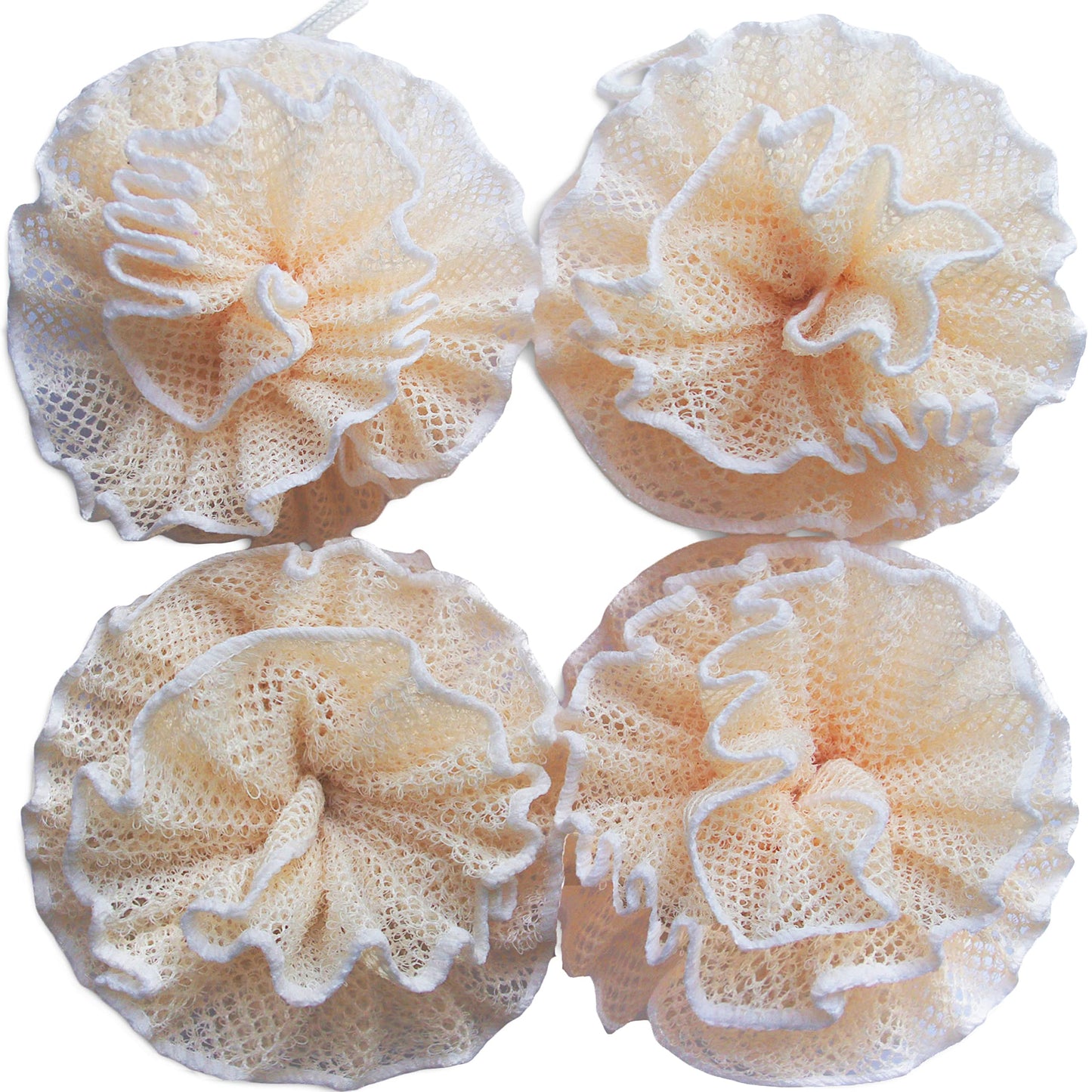 Super Exfoliating Home Spa Weave Loofah Shower Sponge Pouf Mesh Brush - Bath Spa Puff Scrubber Ball - Face Body Poof - Rich Foams Bubble?4.7" Each? Beauty & Personal Care Mr.Cui'shop