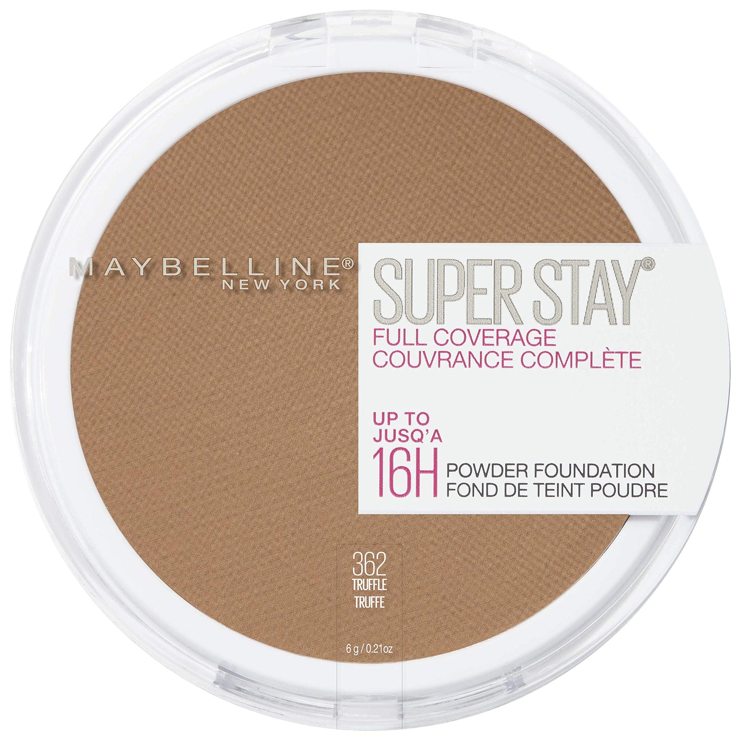 Maybelline Super Stay Full Coverage Powder Foundation Makeup, Up to 16 Hour Wear, Soft, Creamy Matte Foundation, Truffle, 1 Count Beauty & Personal Care MAYBELLINE