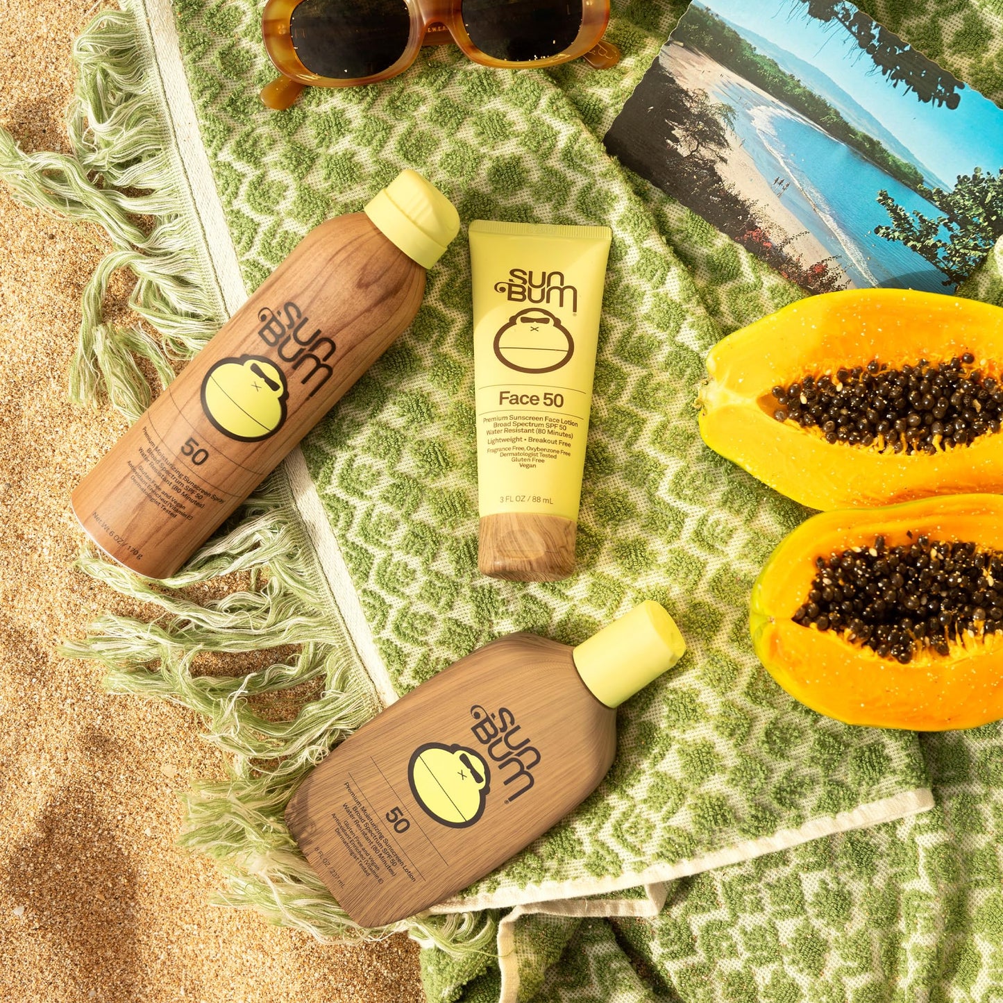 Sun Bum Original SPF 50 Sunscreen Face Lotion - Broad Spectrum Moisturizing Facial Sunscreen with Vitamin E -Fragrance Free - Travel Size - 3 oz Beauty & Personal Care Sun Bum