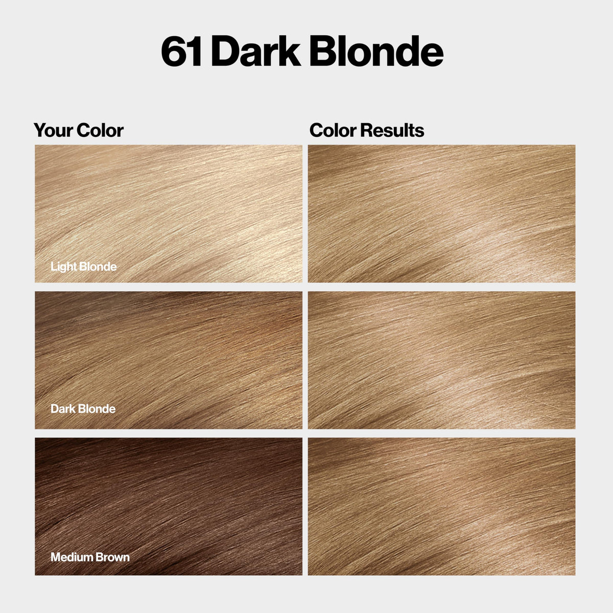 Revlon ColorSilk with Bond Repair Complex, Blonde Permanent Hair Color, 100% Gray Coverage, Ammonia Free Hair Dye, Vegan Keratin, 61 Dark Blonde (Pack Beauty & Personal Care REVLON