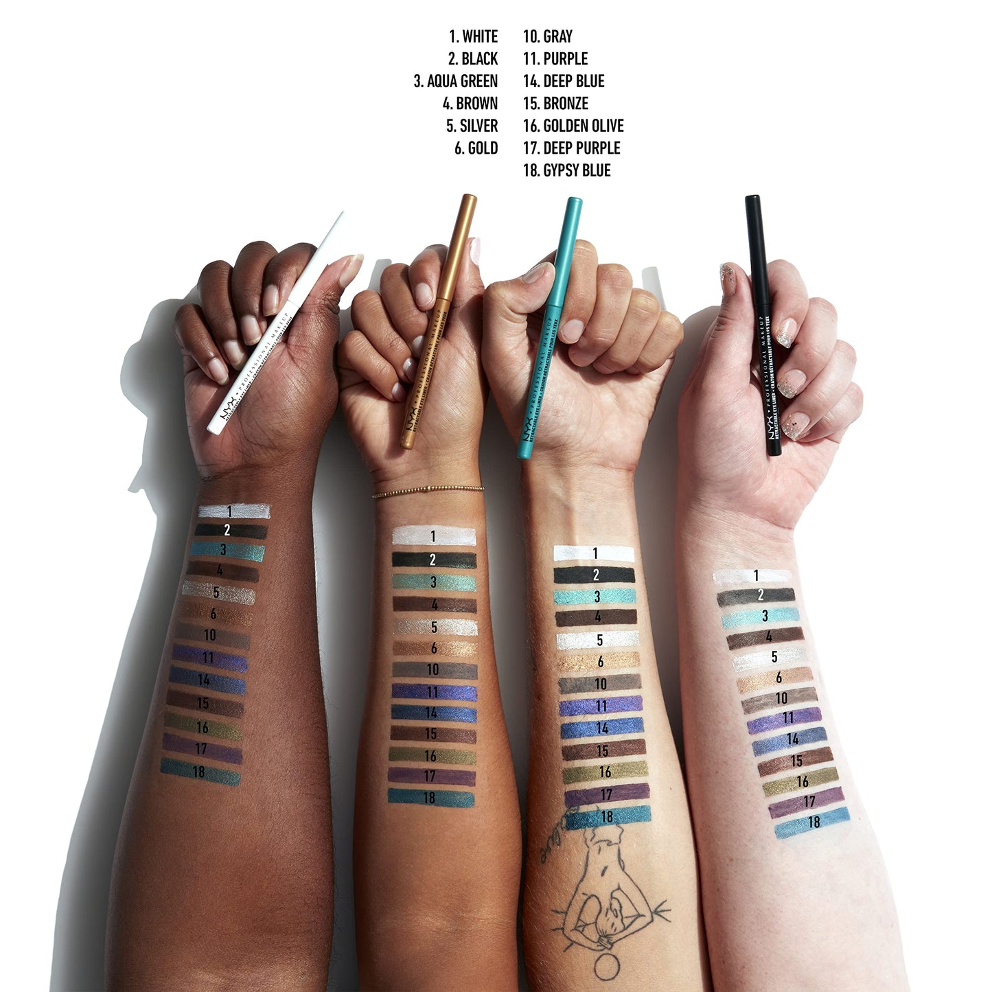 NYX PROFESSIONAL MAKEUP Mechanical Eyeliner Pencil, Silver Beauty & Personal Care NYX PROFESSIONAL MAKEUP