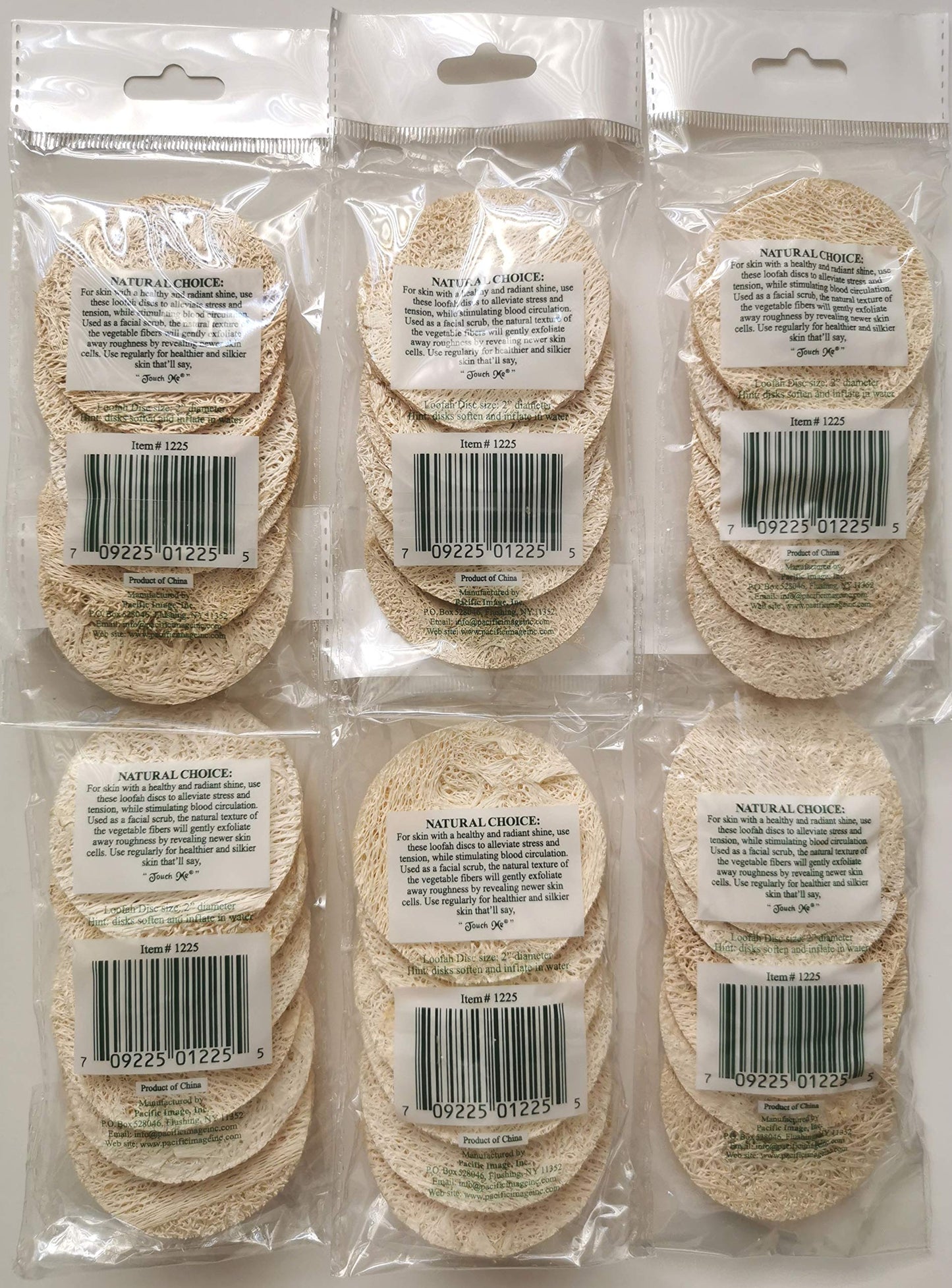 36 Loofah Loofa Facial Complexion Skin Discs Pads (Set of 6 Bags, Each Bag has 6 disks) Beauty & Personal Care Nuonove