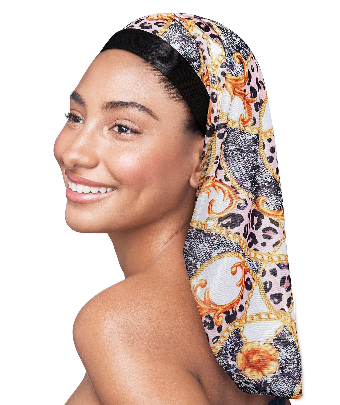 Red by Kiss Silky Braid Bonnet Sleep Cap, Frizz Free Bonnet (Luxe Pink) Beauty and Personal Care Red by Kiss