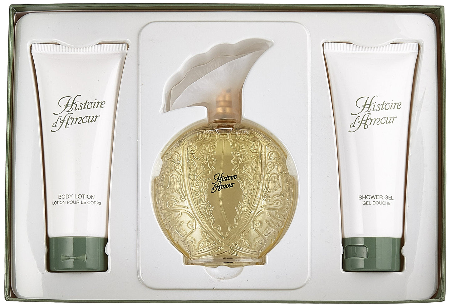 Aubusson Histoire D'amour 3 Piece Set (3.4 Ounce Eau de Toilette Spray Plus Body Lotion Plus Shower Gel) Beauty & Personal Care Aubusson