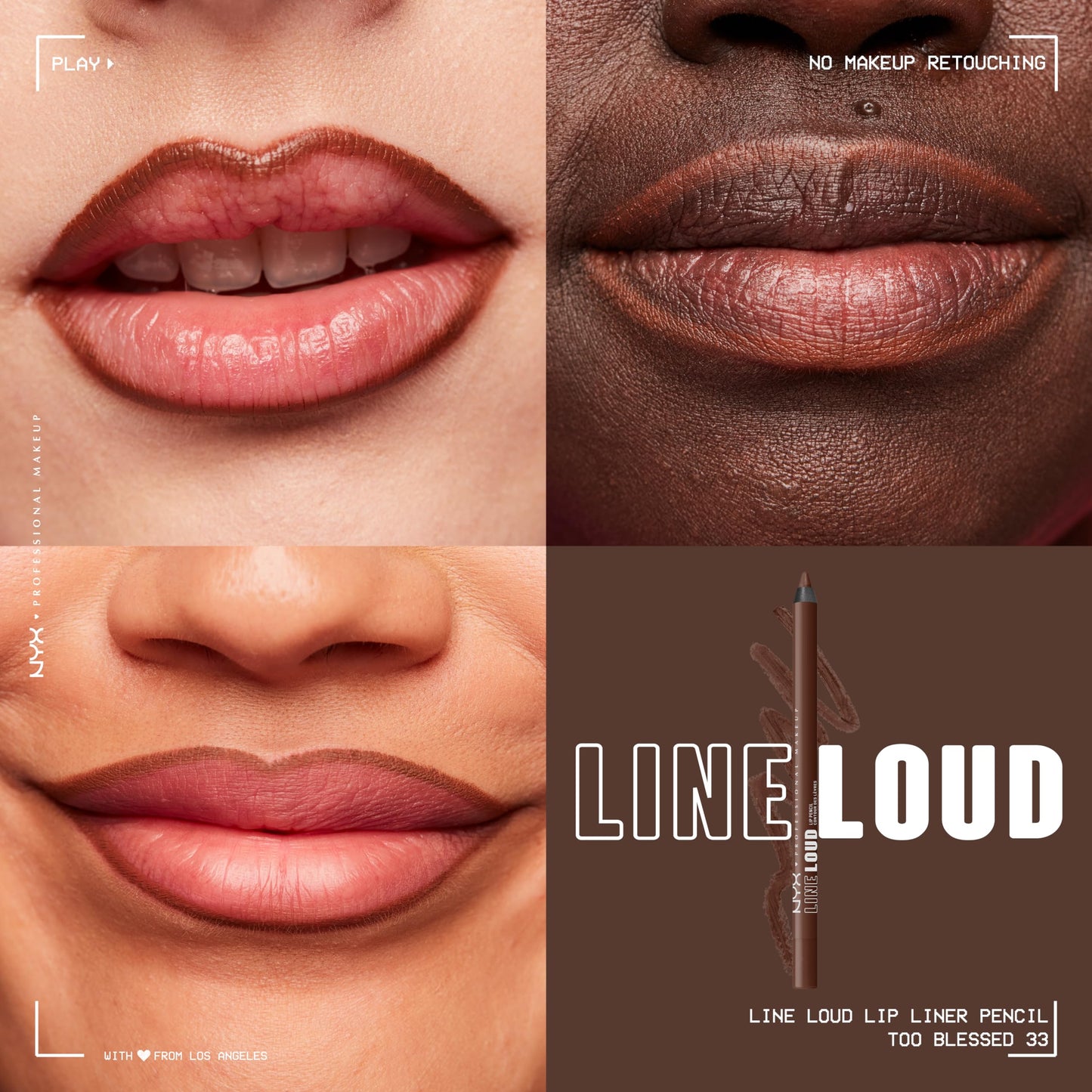 NYX PROFESSIONAL MAKEUP Line Loud Lip Liner, Longwear and Pigmented Lip Pencil with Jojoba Oil & Vitamin E - Leave A Legacy Beauty & Personal Care NYX PROFESSIONAL MAKEUP