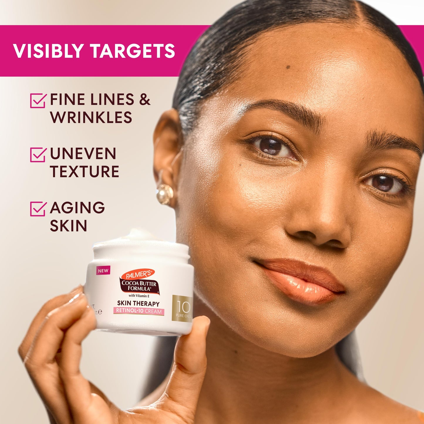 Palmer's Cocoa Butter Formula Face Cream, Skin Therapy Retinol-10 Moisturizer, 2.7 Oz, Vitamin E & Hyaluronic Acid, Helps Reduce Fine Lines & Uneven Beauty & Personal Care Palmer's