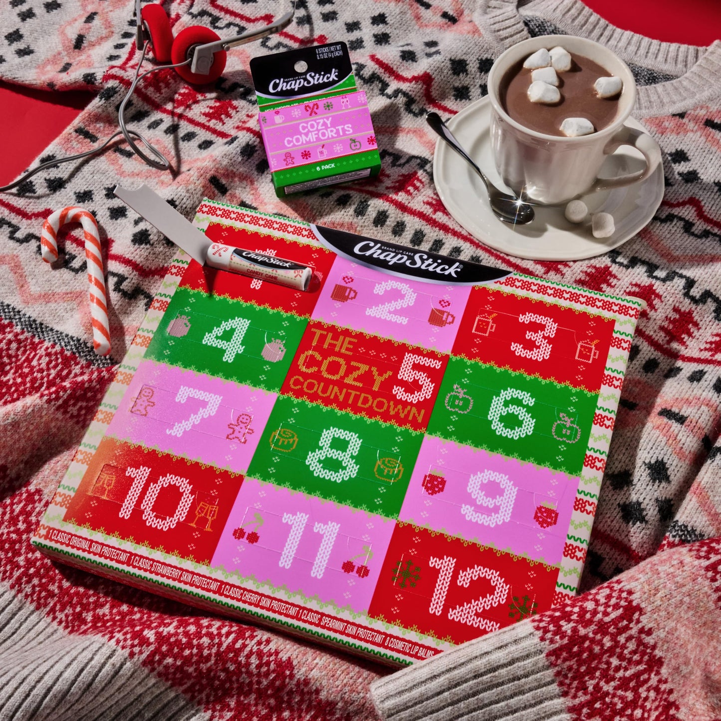 ChapStick Advent Calendar 2025 - Cozy Countdown to Christmas, Variety 12-Pack Lip Balm Gift Set, Holiday Gifts for Women, Men, Teens, Coworkers Beauty & Personal Care ChapStick