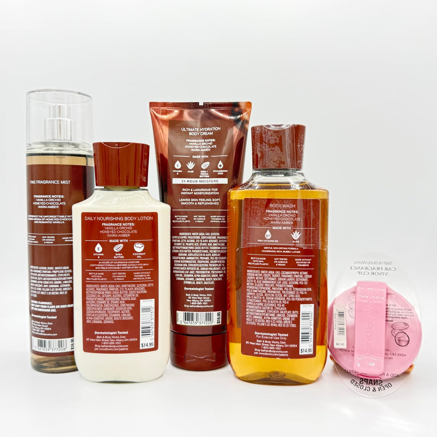 Bath & Body Works Chocolate Amber 5-Piece Gift Set - Includes: Fine Fragrance Mist, Body Lotion, Ultimate Hydration Body Cream, Body Wash and S'mores Beauty and Personal Care Bath & Body Works