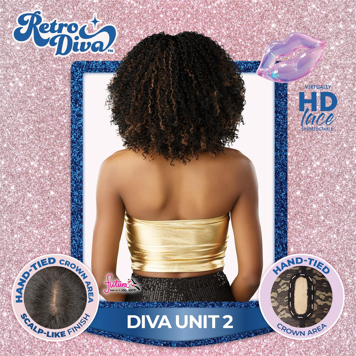 Sensationnel Glamora Lace Crown Wig-Retro Diva Unit 2, BABYSPICEBLONDE