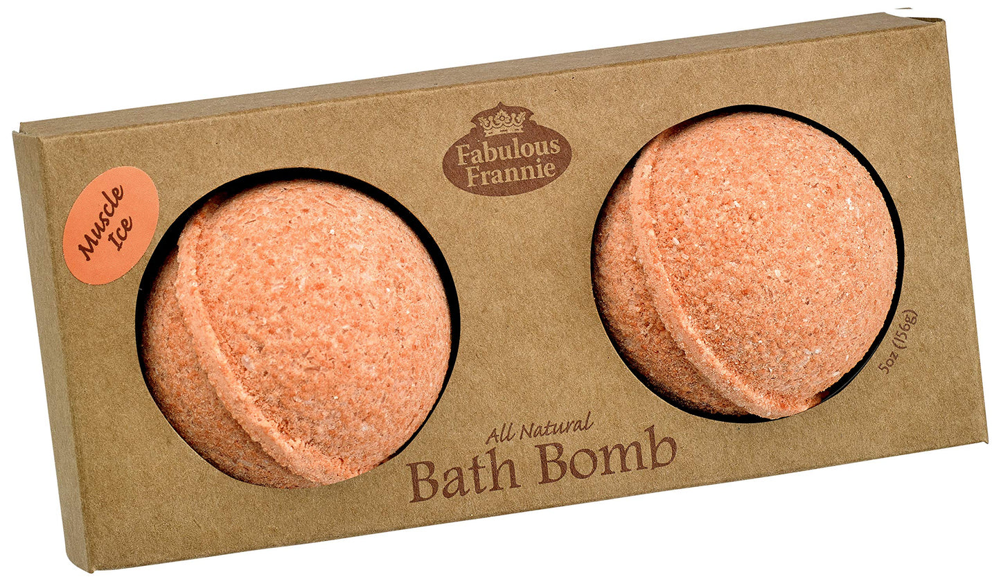 Fabulous Frannie Muscle Ice Natural, Handmade Bath Bomb Gift Set, Rich in Essential Oil, Salt, Coconut Oil, Witch Hazel,Fizzies to Moisturize Skin… Beauty & Personal Care Fabulous Frannie