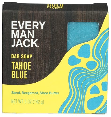 Every Man Jack, Soap Bar Cold Plunge Tahoe Blue, 5 Ounce Beauty & Personal Care Every Man Jack