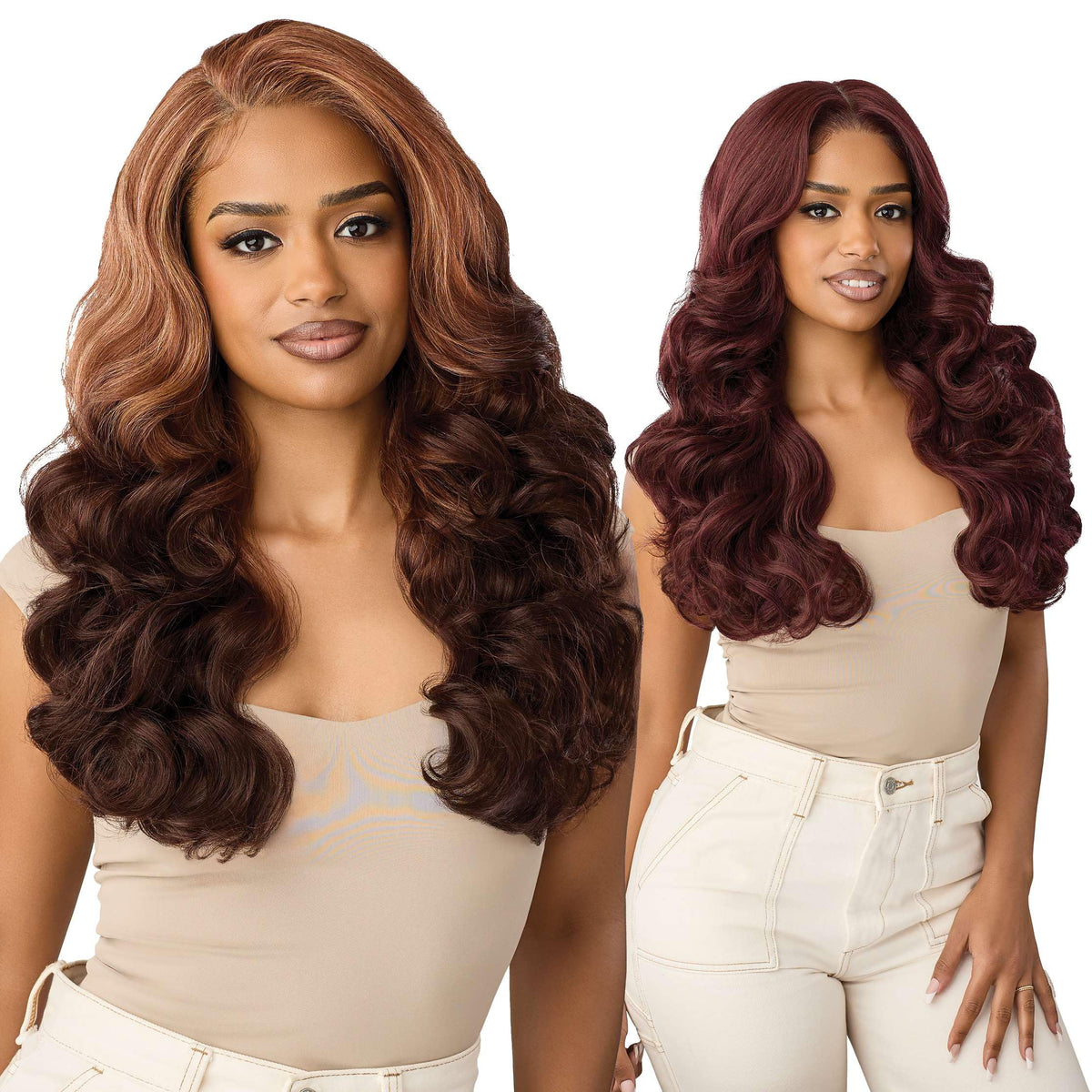 Outre Lace Front Wig - Perfect Hair Line 13X6 - PH 19 (DRFF4/COCOA VANILLA SWIRL)